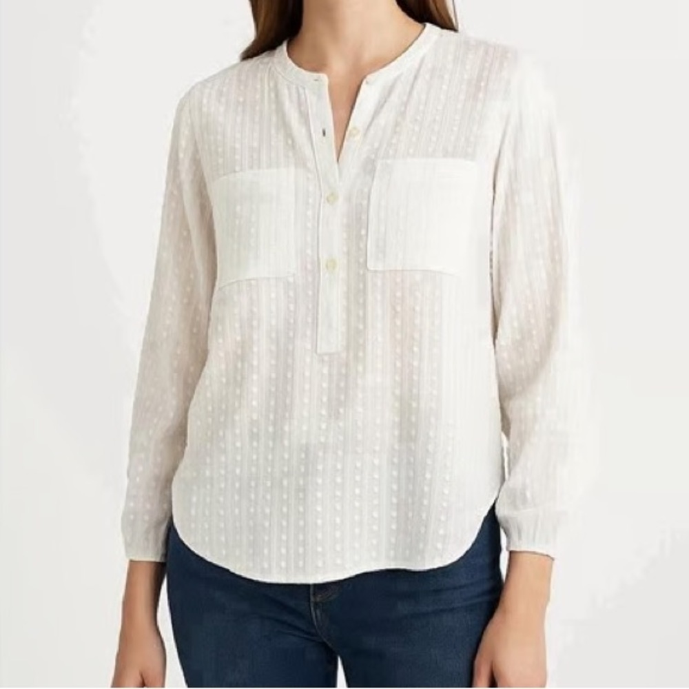 Anthropologie Akemi + Kin White Button Up Blouse